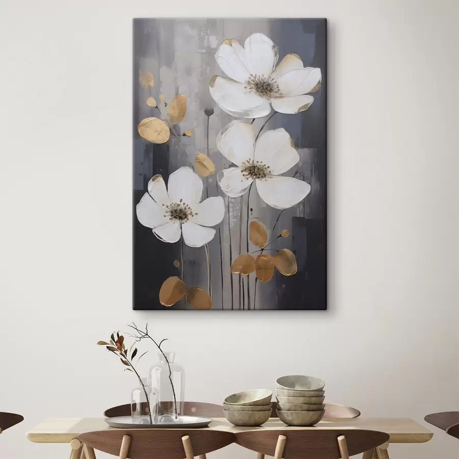 carta da parati Astrazione con fiori: imitazione di un dipinto nr. s49077