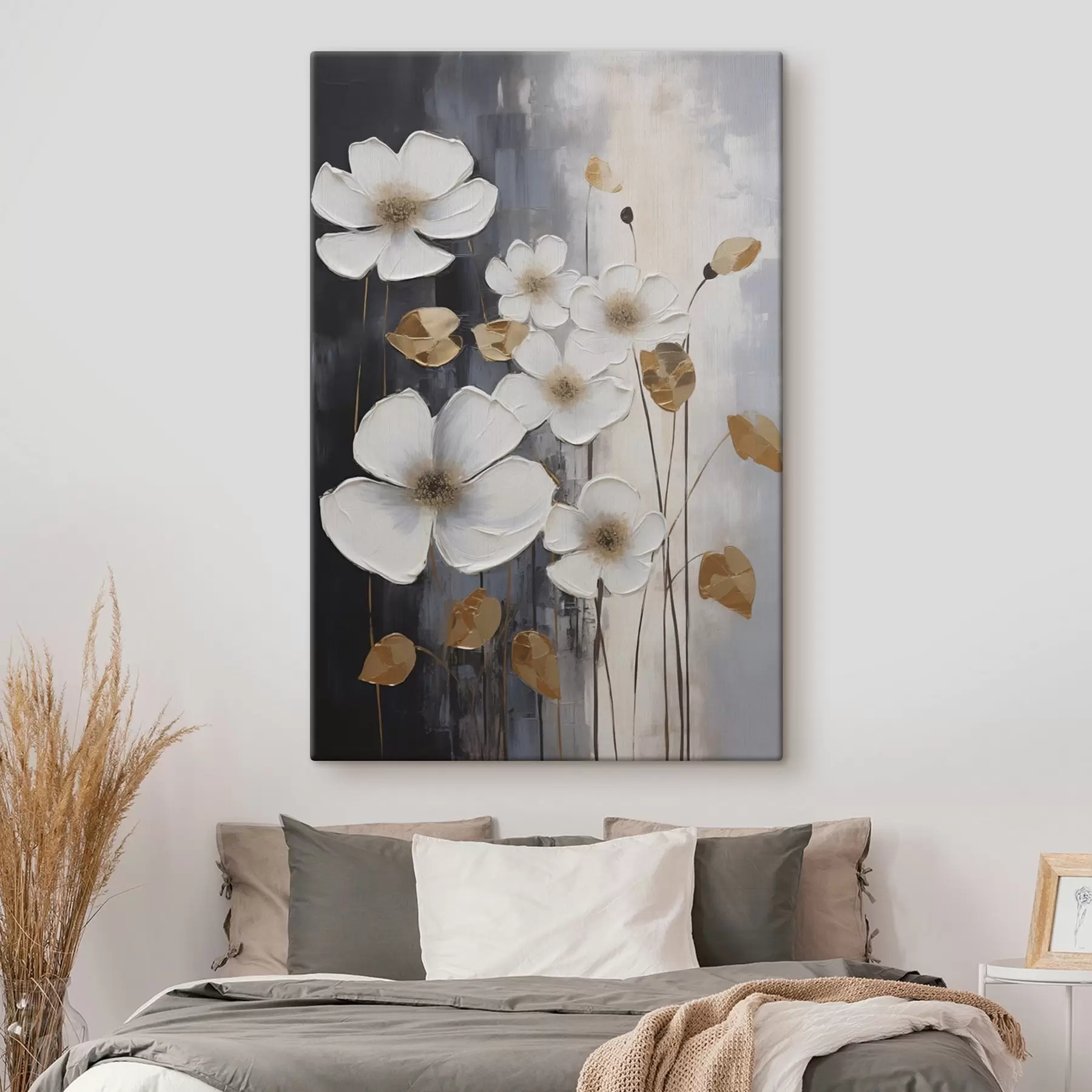 carta da parati Astrazione con fiori: imitazione di un dipinto nr. s49078