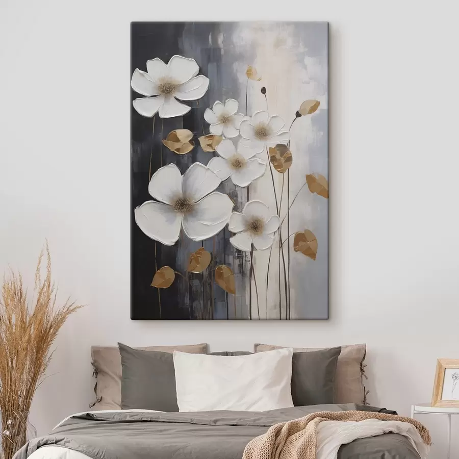 carta da parati Astrazione con fiori: imitazione di un dipinto nr. s49078