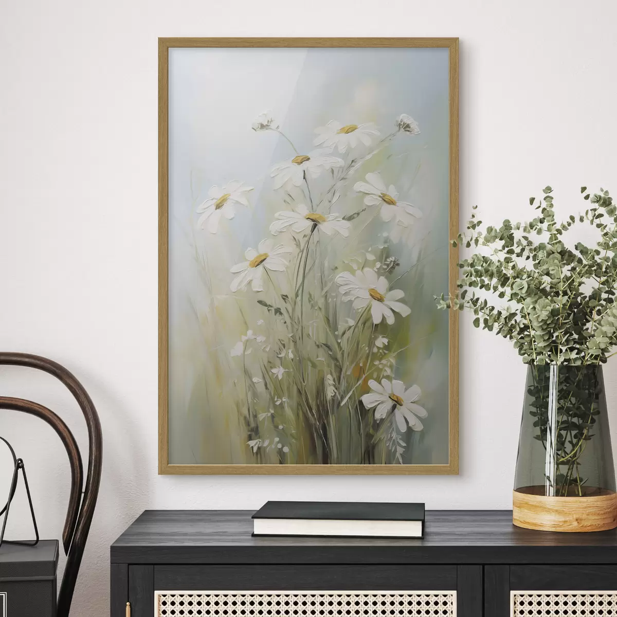 Poster Delicate margherite in stile pittorico f49067
