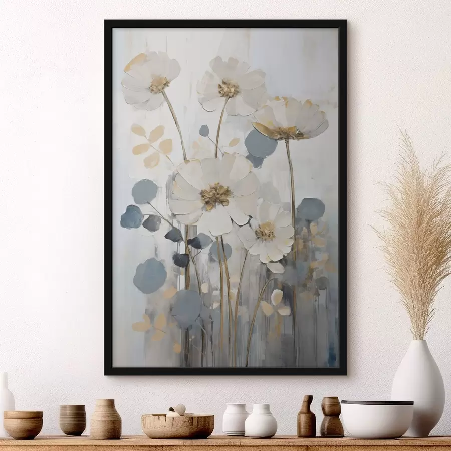 carta da parati Fiori astratti imitazione di pittura nr. f49073