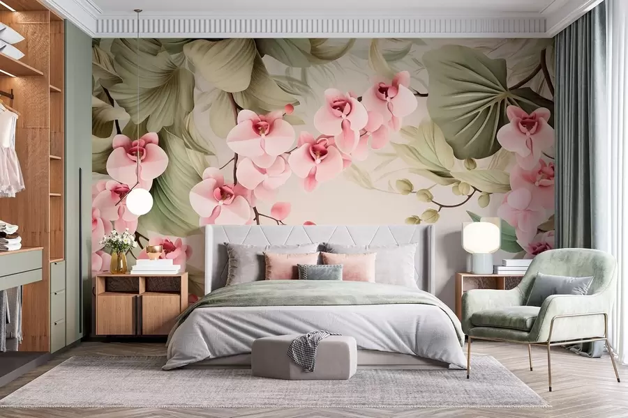 Carta da parati Floreale Orchidee, fiori sospesi n. w05619