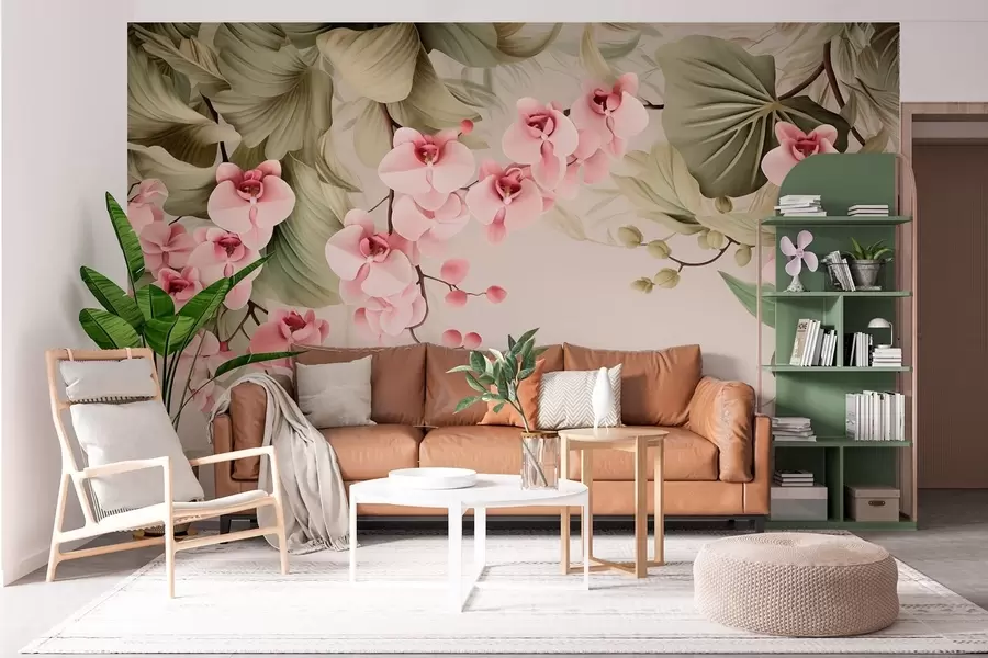 Carta da parati Floreale Orchidee, fiori sospesi n. w05619
