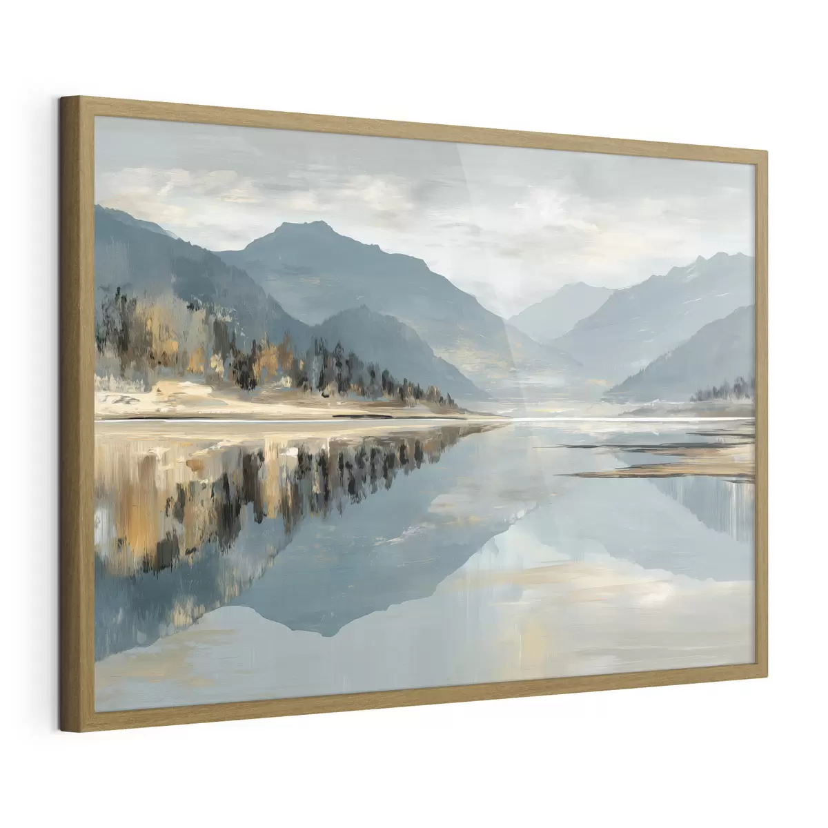 Poster Lago di montagna dai delicati toni blu f49187