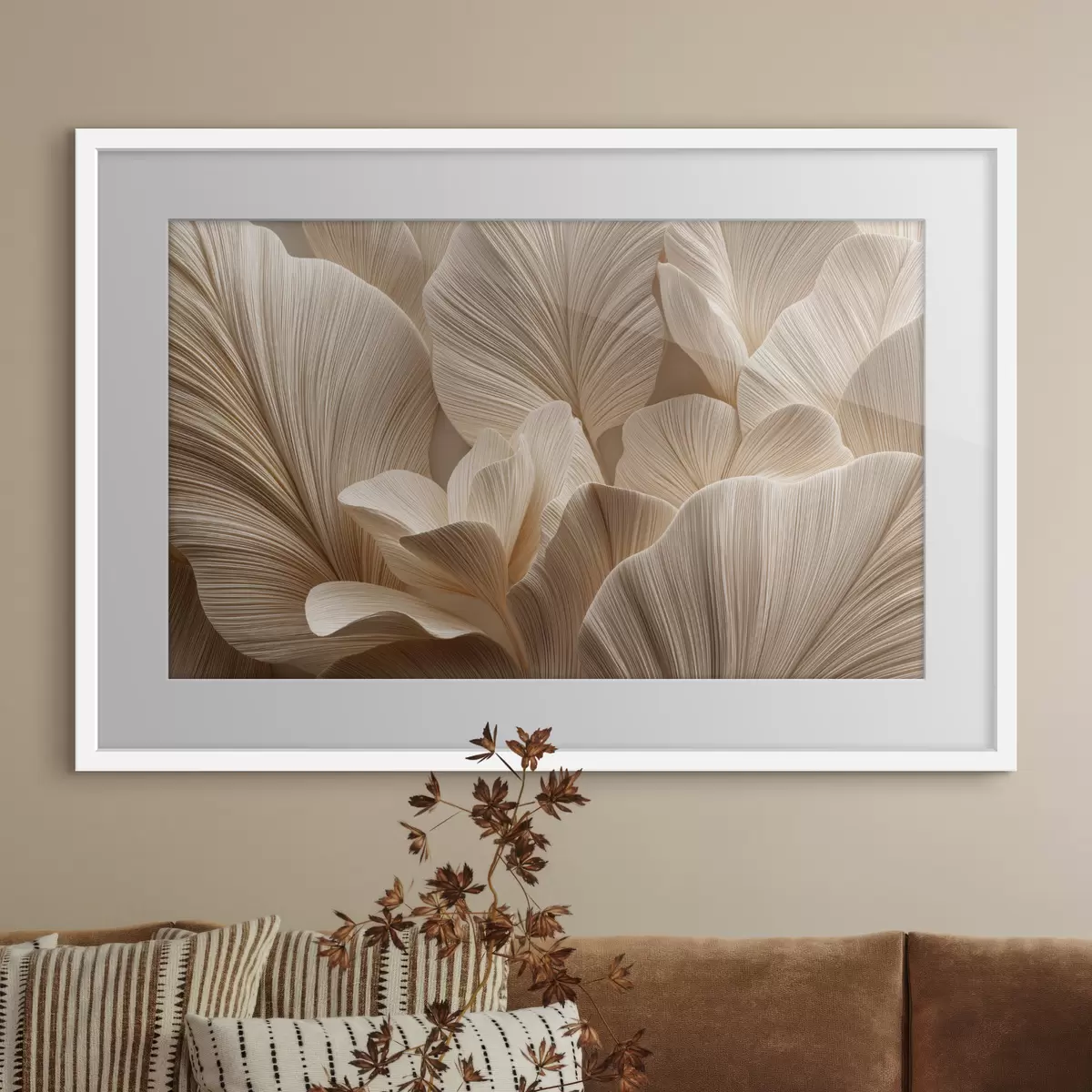 Poster Ventagli di foglie nervate f49198