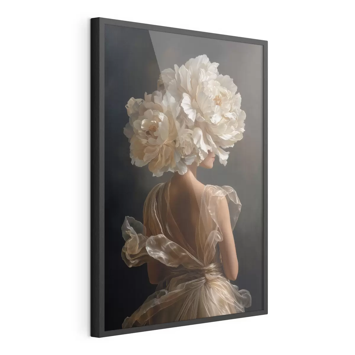 Poster Corona di fiori color crema f49202