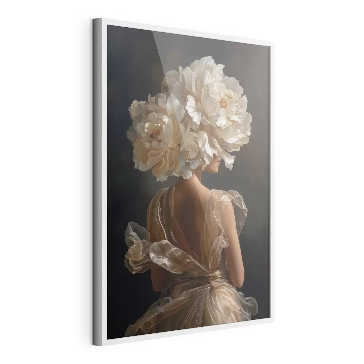 Poster Corona di fiori color crema f49202