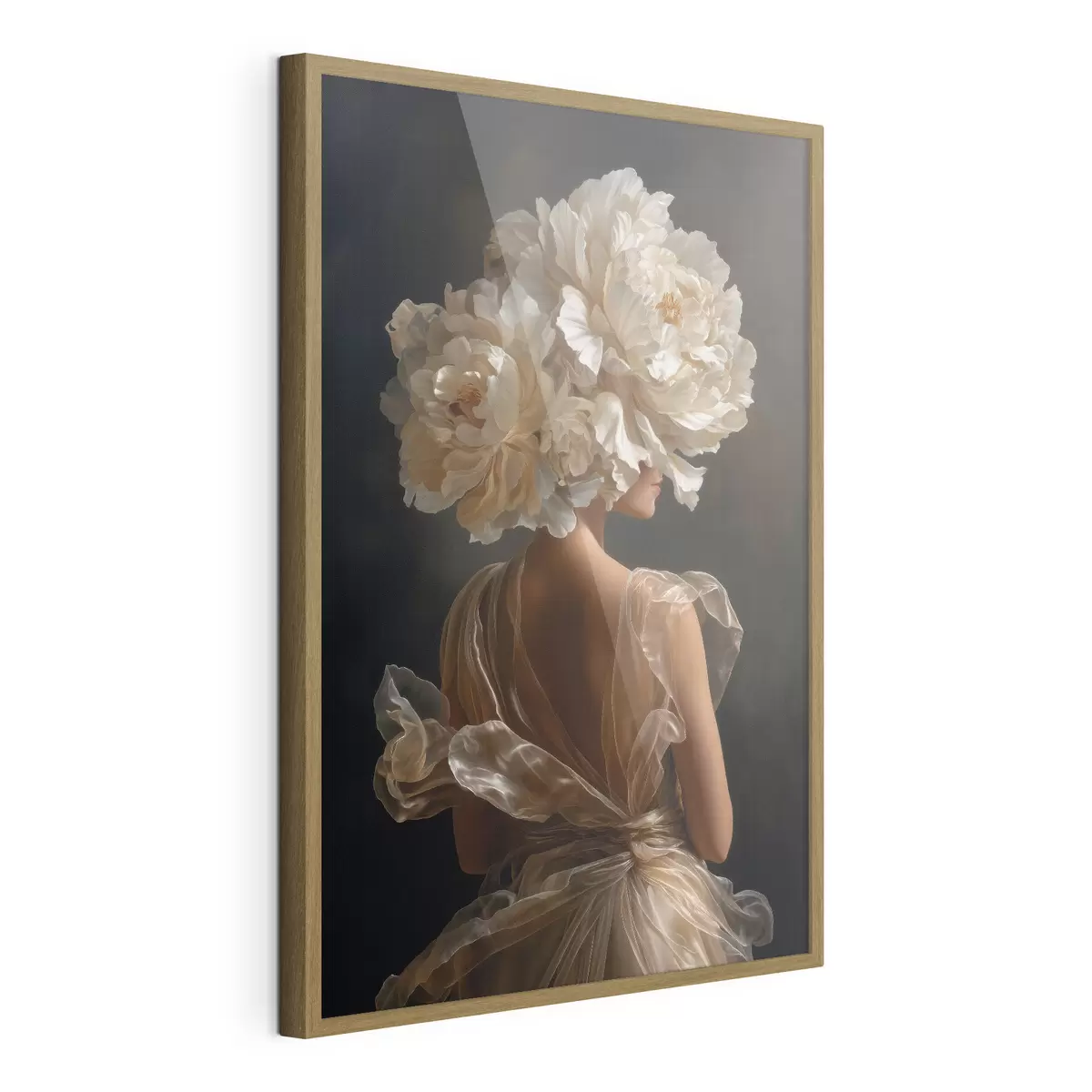 Poster Corona di fiori color crema f49202
