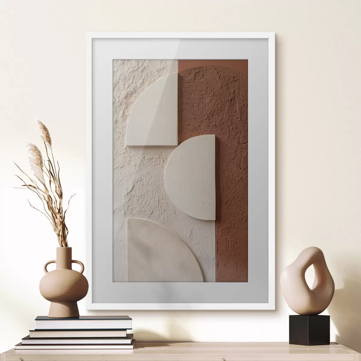 Poster Elementi geometrici in calde tonalità naturali f49213