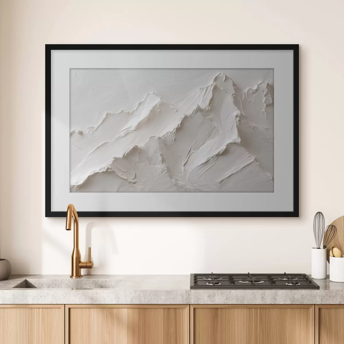 Poster Rilievo montuoso leggero con tratti spessi f49215