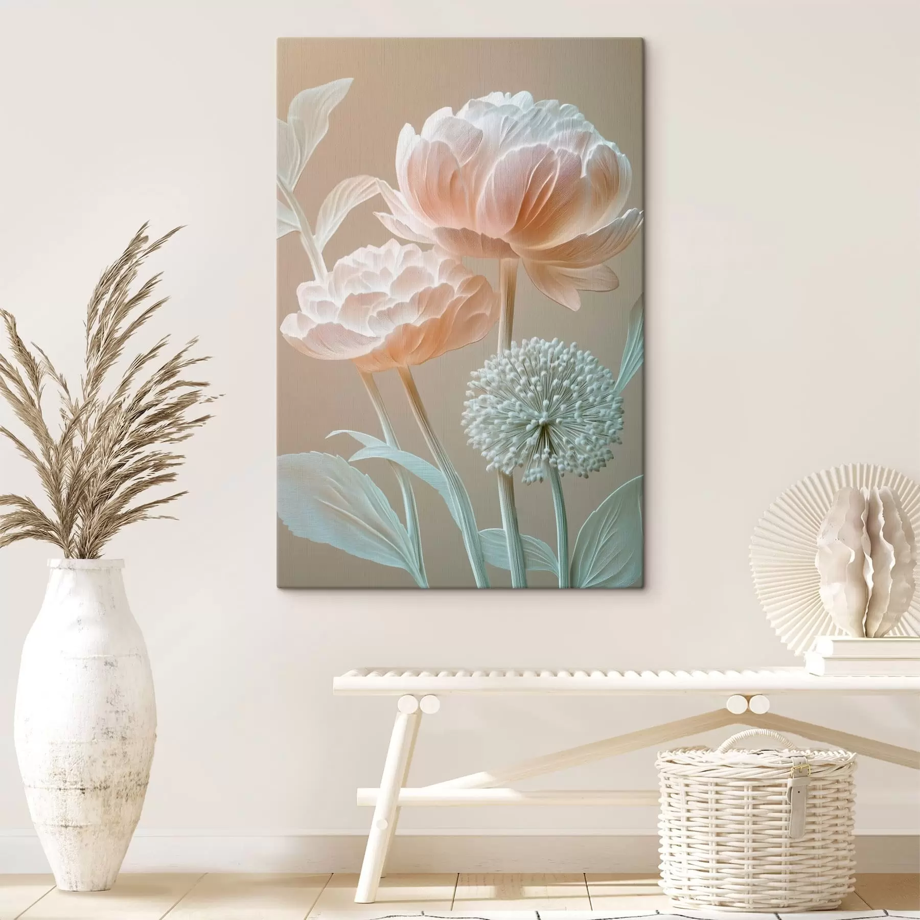 carta da parati Fiori delicati e chiari con petali dalla trama particolare nr. s49208
