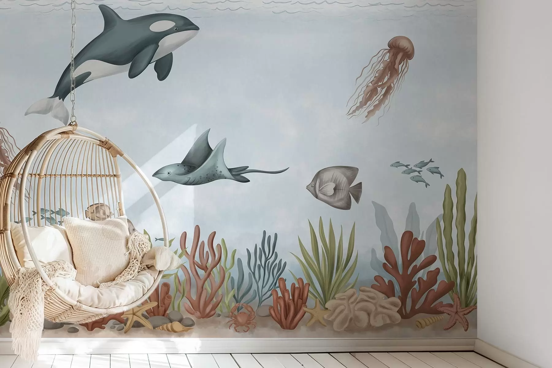 Carta da parati Mare Animali marini tra coralli e alghe