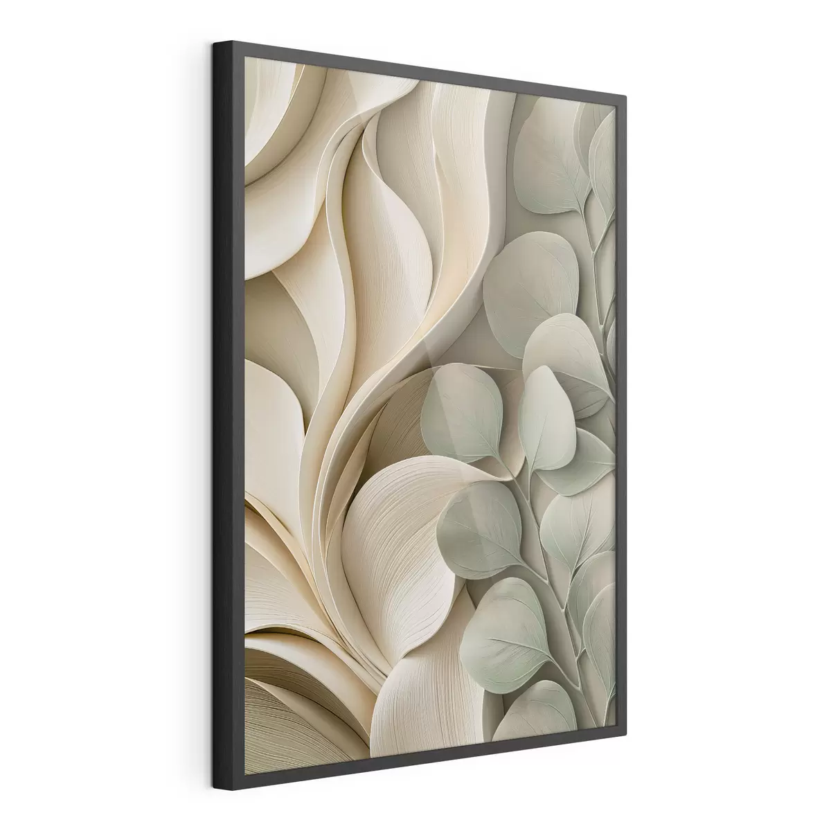 Poster Astrazione con un ramo di foglie f49122