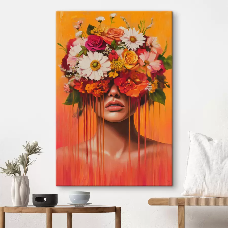 carta da parati Ragazza con i fiori nr. s49259