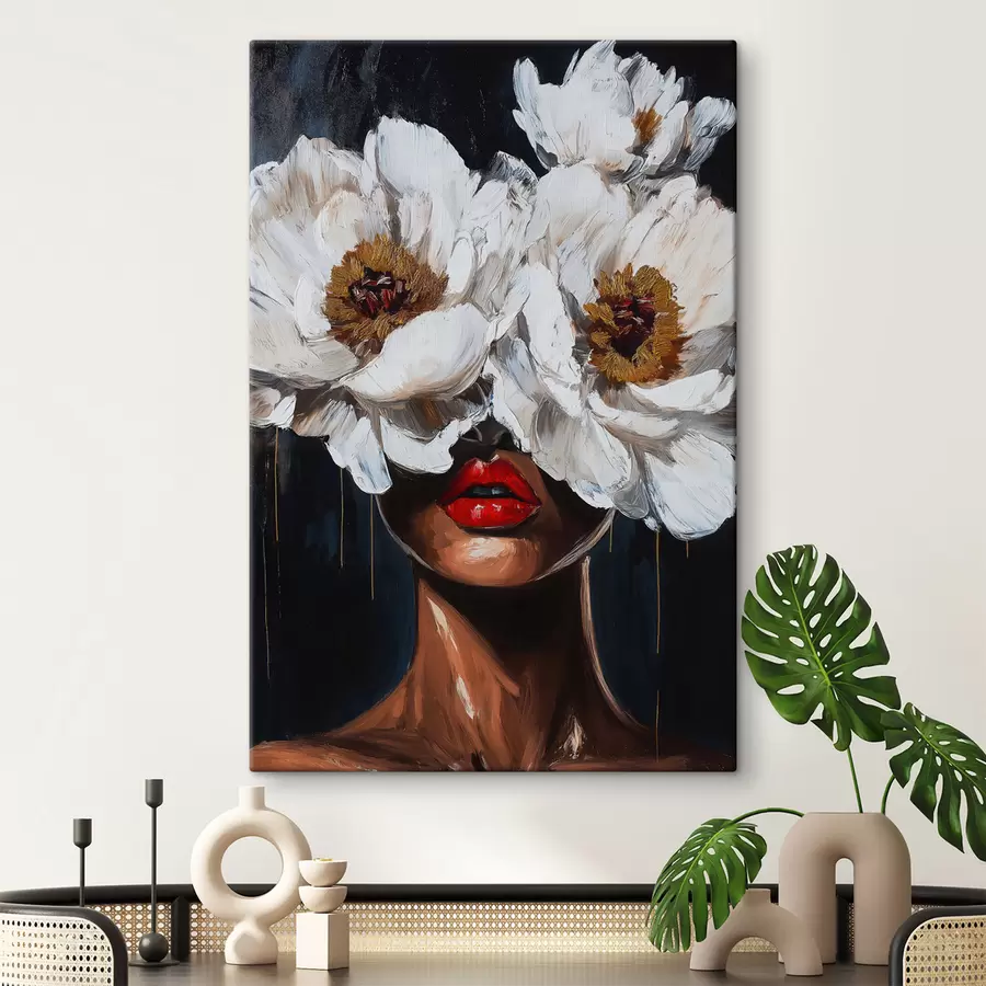 carta da parati Ragazza con fiori nr. s49269