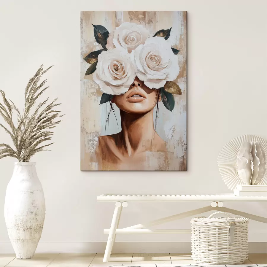 carta da parati Ragazza con i fiori nr. s49288