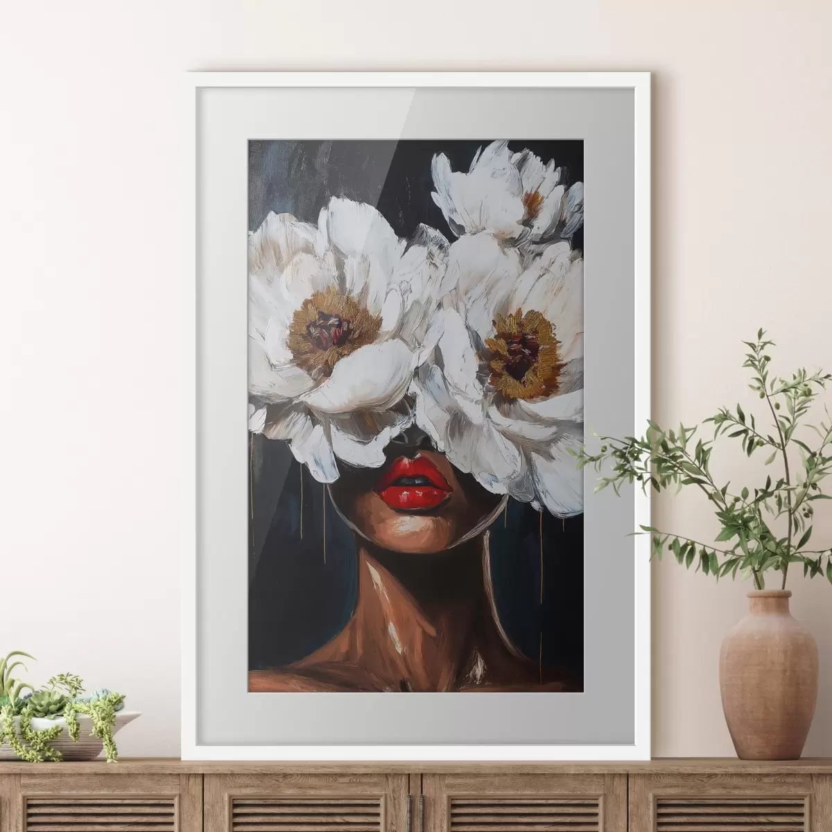Poster Ragazza con fiori f49269