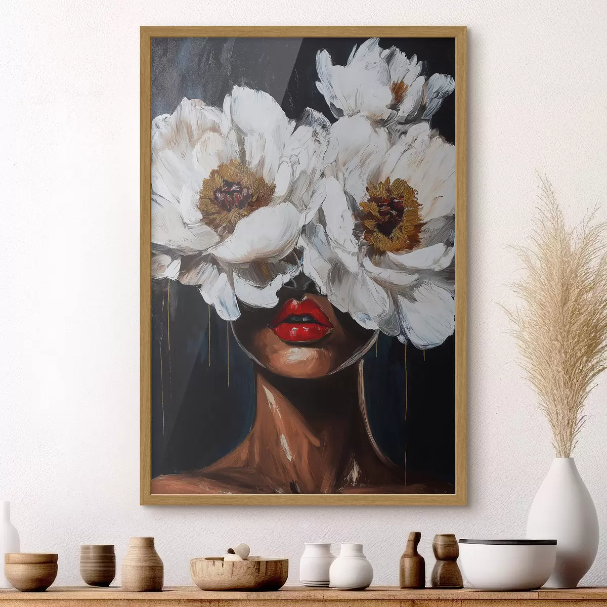 Poster Ragazza con fiori f49269