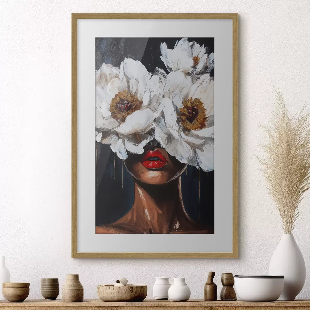 Poster Ragazza con fiori f49269