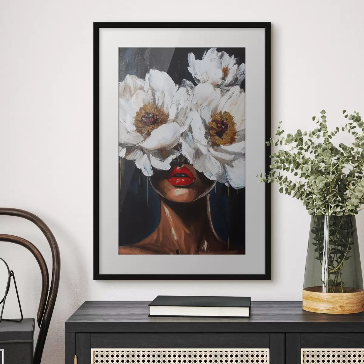 Poster Ragazza con fiori f49269