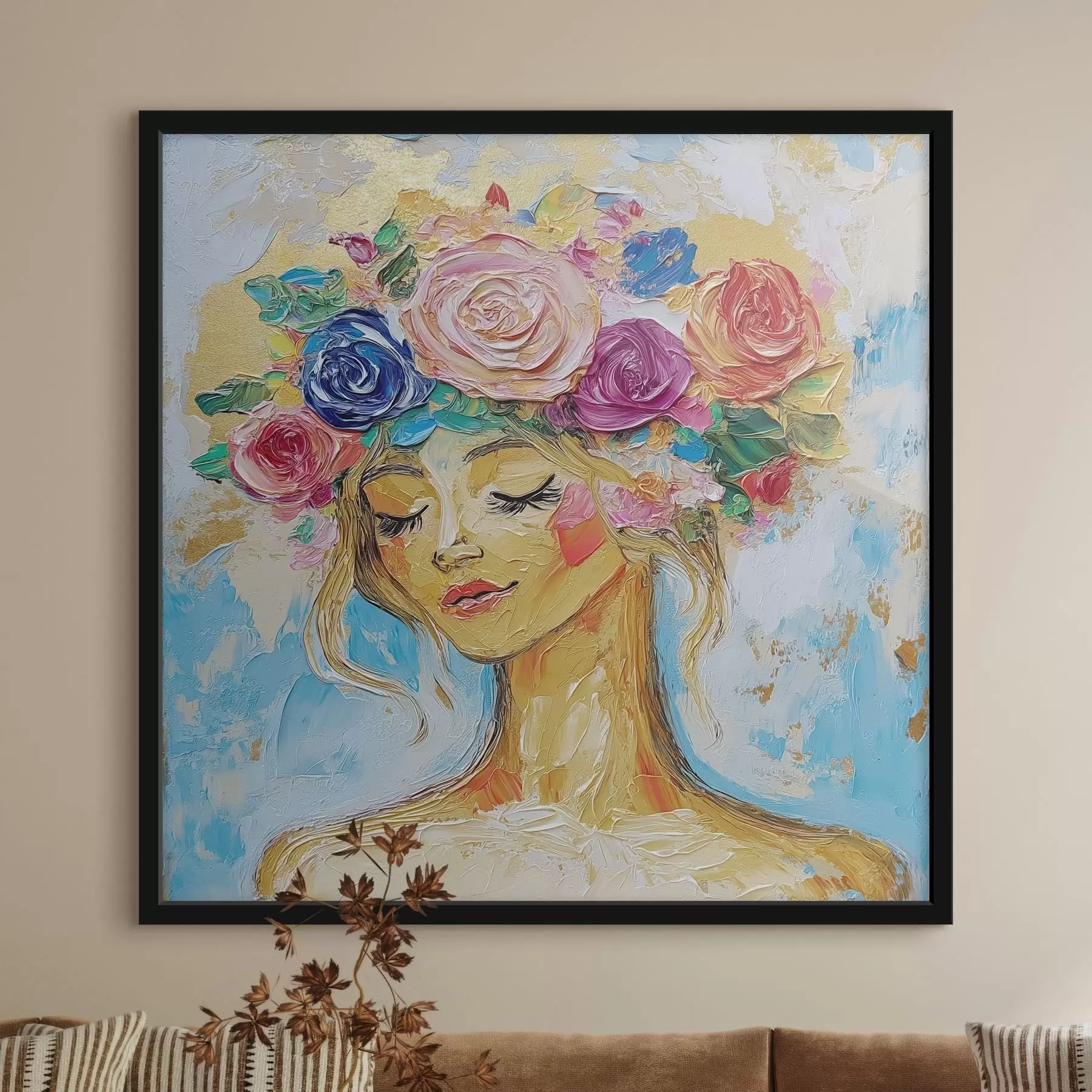 carta da parati Ragazza con i fiori nr. f49287