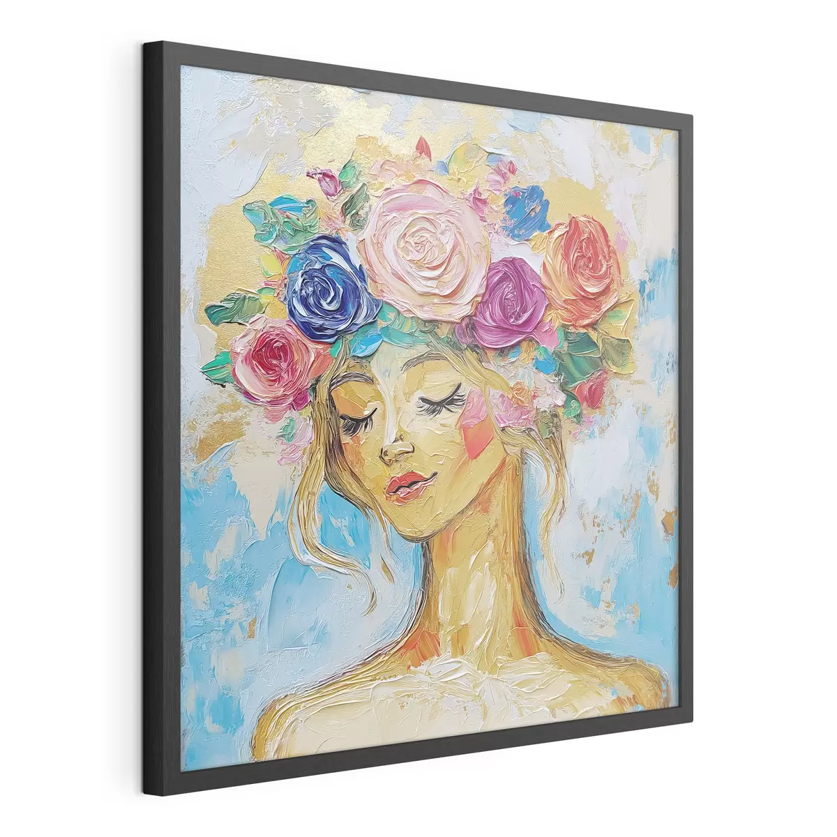 Poster Ragazza con i fiori f49287
