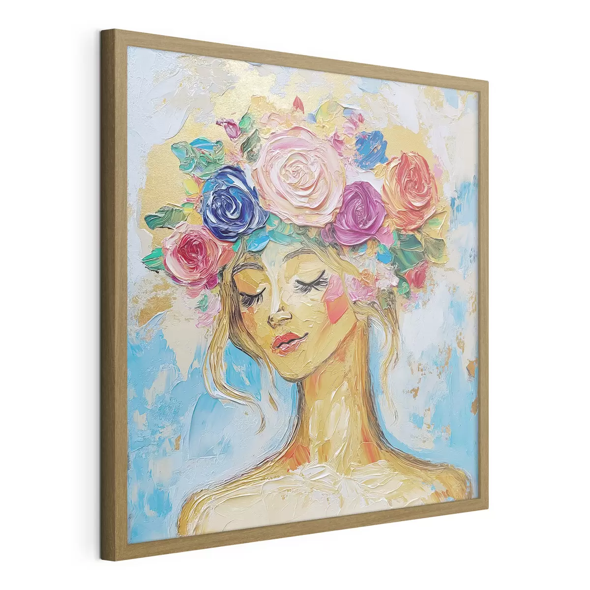 Poster Ragazza con i fiori f49287