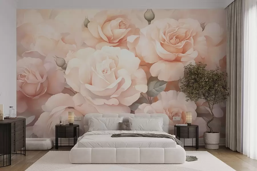 Carta da parati Floreale Rose astratte n. w05553