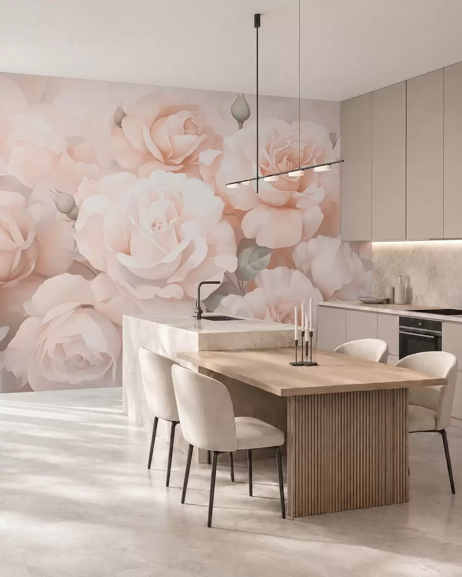 Carta da parati Floreale Rose astratte n. w05553