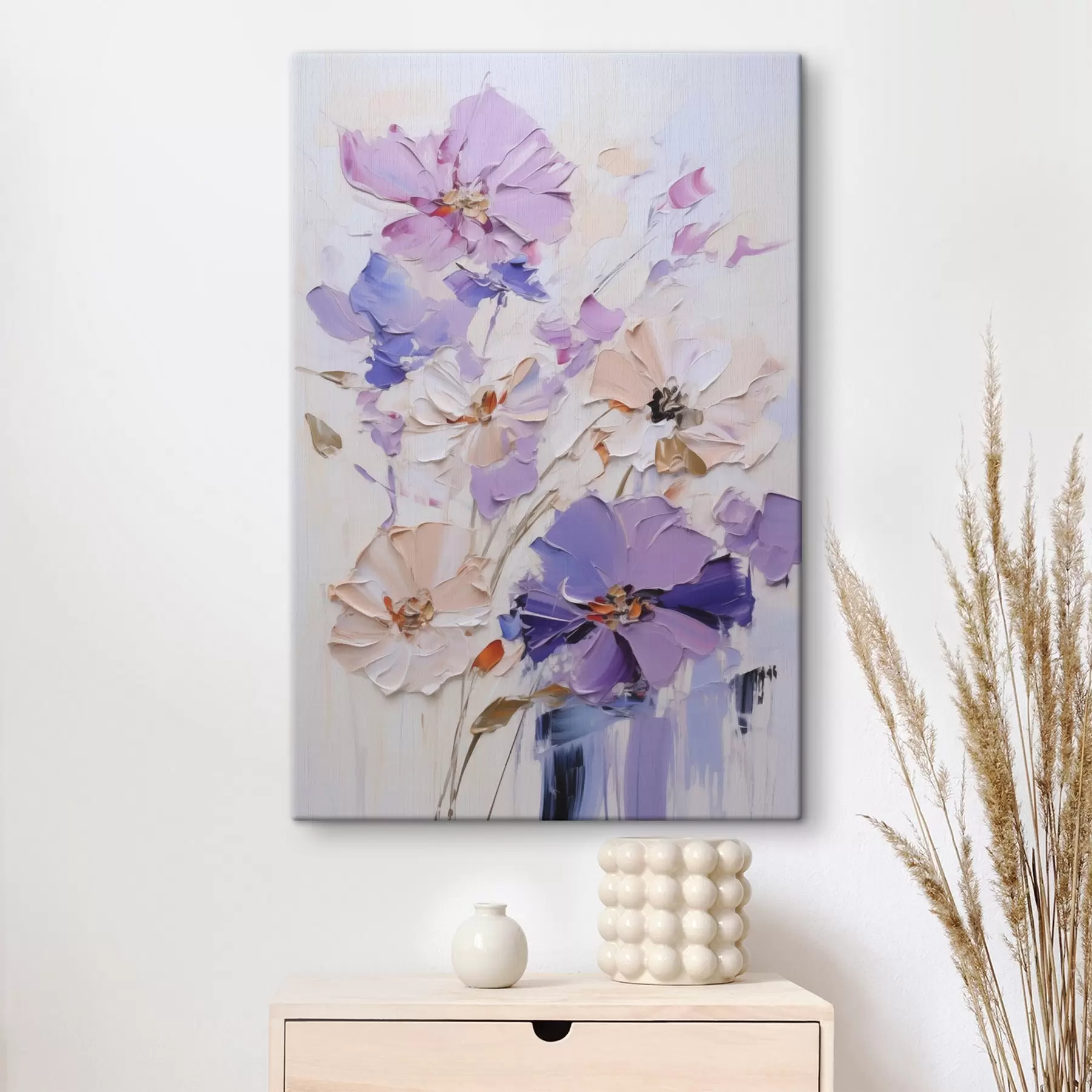 carta da parati Fiori dai colori vivaci, imitazione di un dipinto nr. s49135