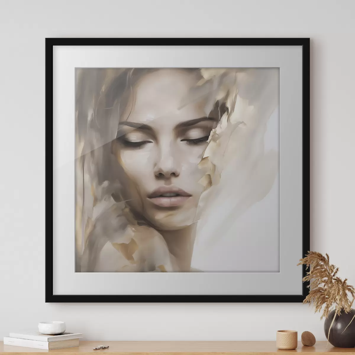 Poster Ritratto astratto di una donna, imitazione di un dipinto f49132