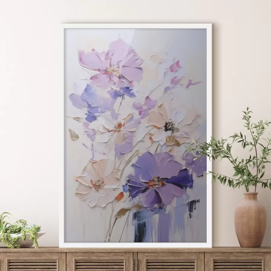 carta da parati Fiori dai colori vivaci, imitazione di un dipinto nr. f49135