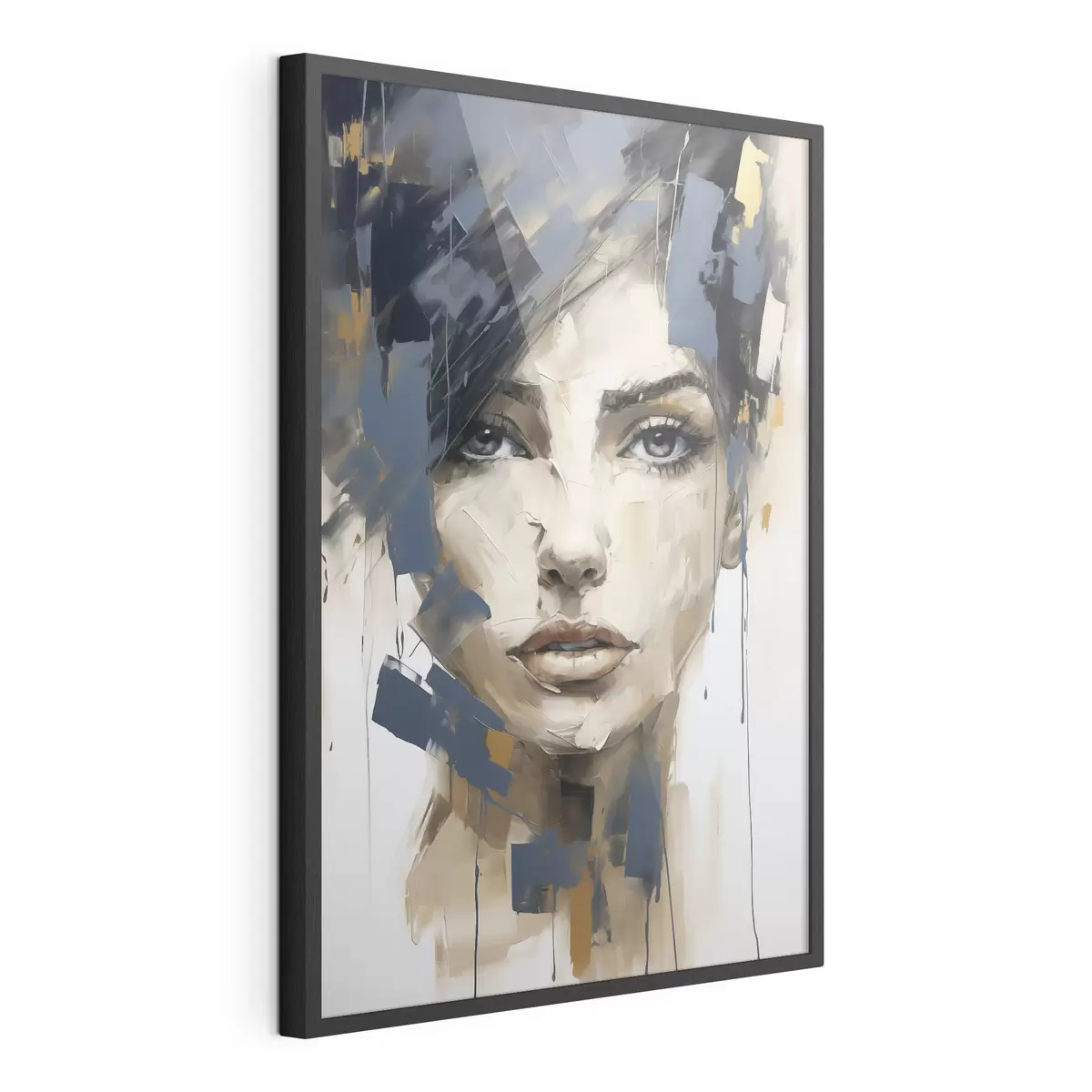 Poster Ritratto astratto di una ragazza, imitazione di un dipinto f49141