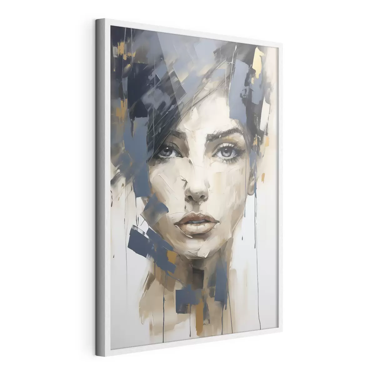 Poster Ritratto astratto di una ragazza, imitazione di un dipinto f49141