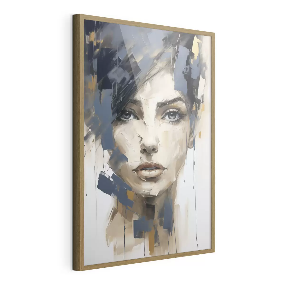 Poster Ritratto astratto di una ragazza, imitazione di un dipinto f49141