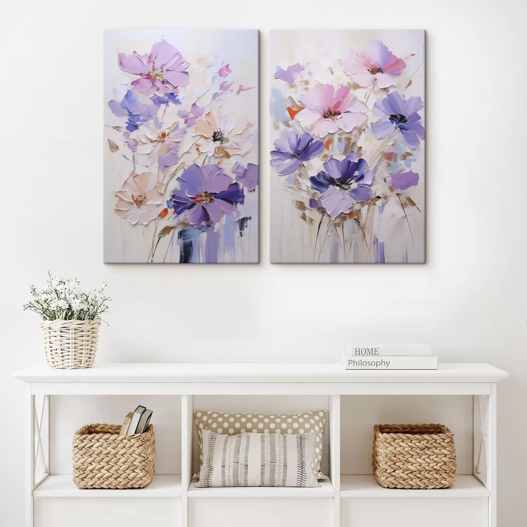 carta da parati Fiori dai colori vivaci, imitazione di un dipinto nr. m30518