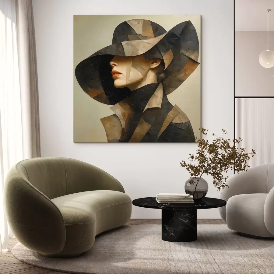 carta da parati Donna con il cappello nr. s49312