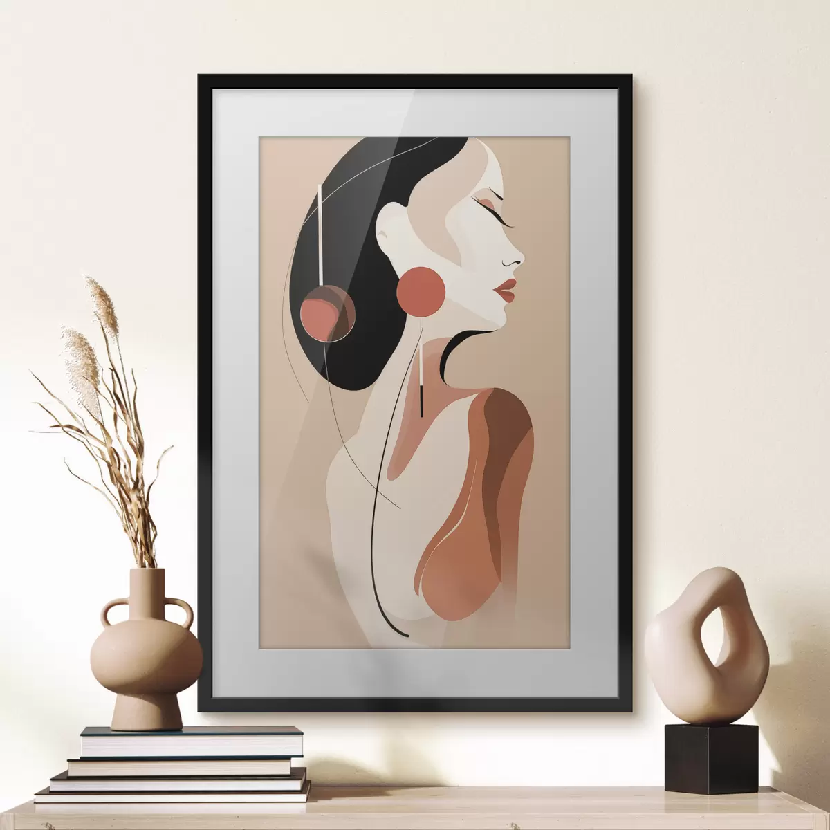 Poster Musa in terracotta f49324
