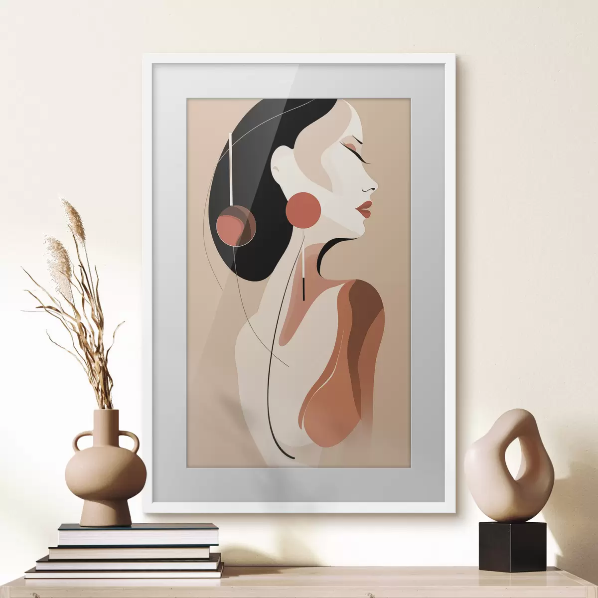 Poster Musa in terracotta f49324