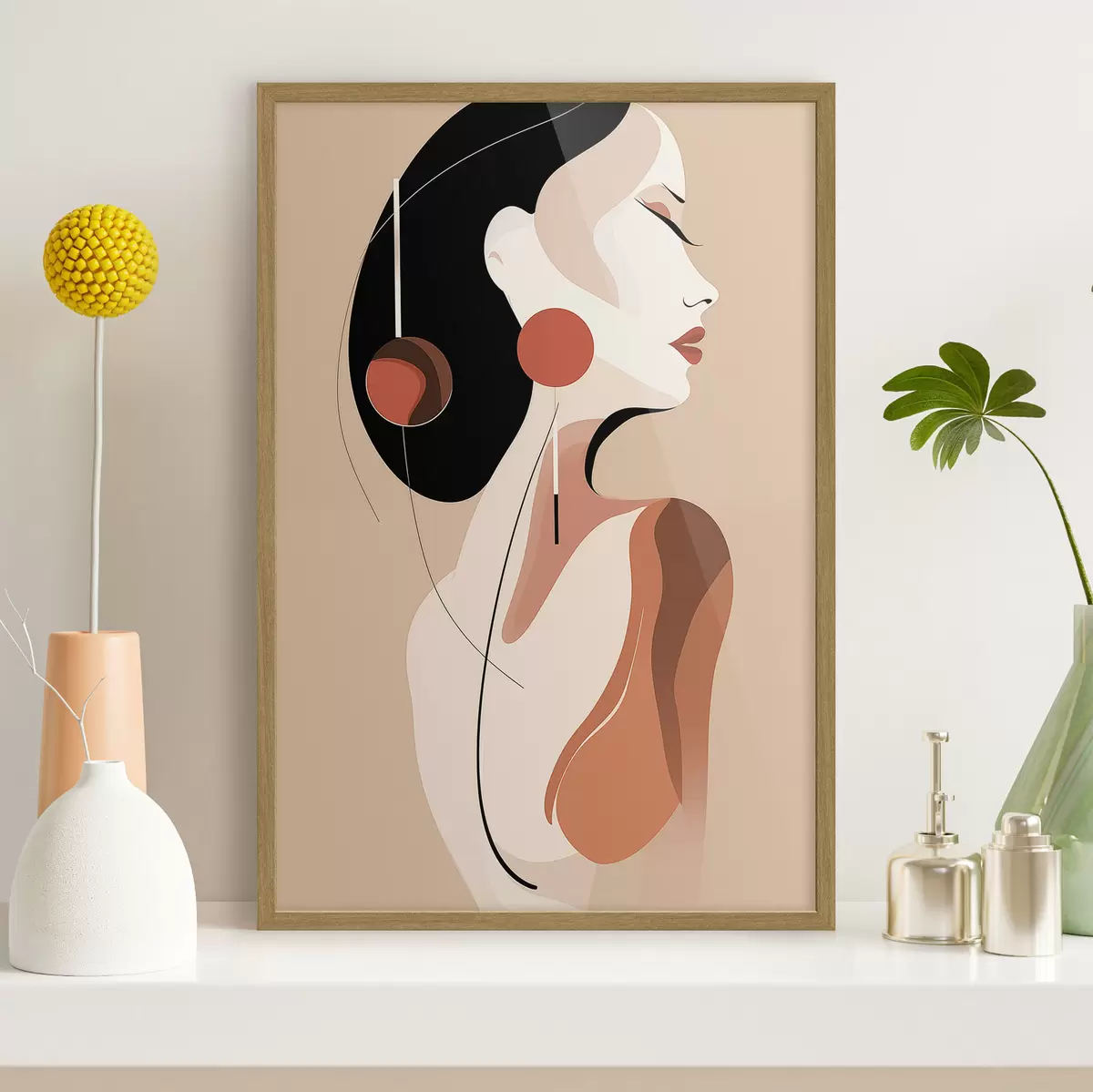 Poster Musa in terracotta f49324