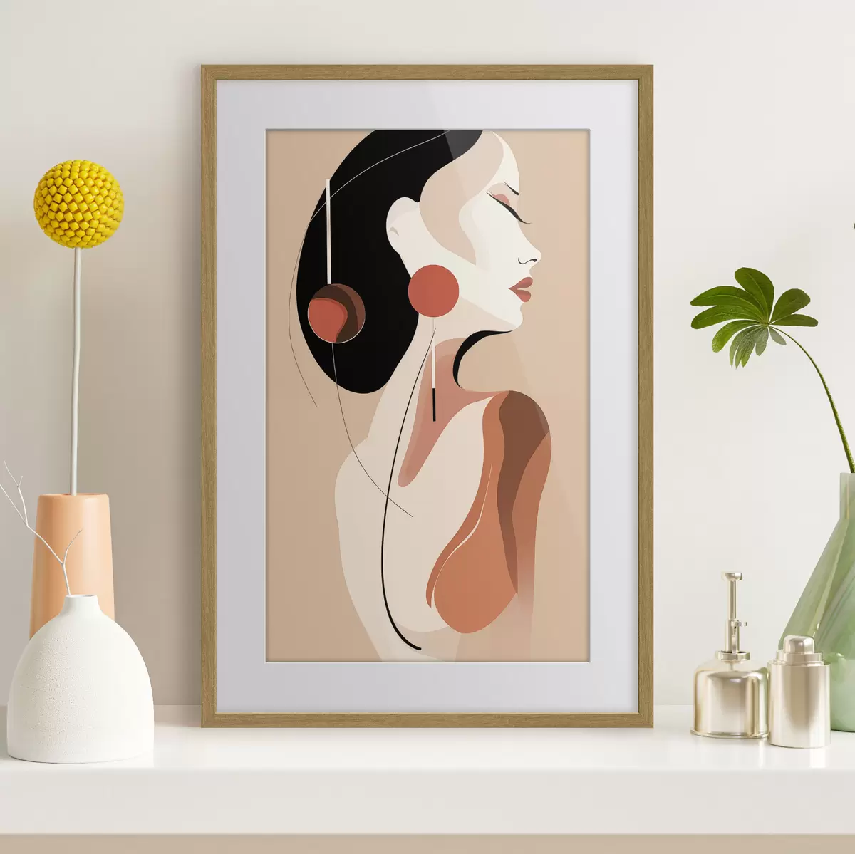 Poster Musa in terracotta f49324