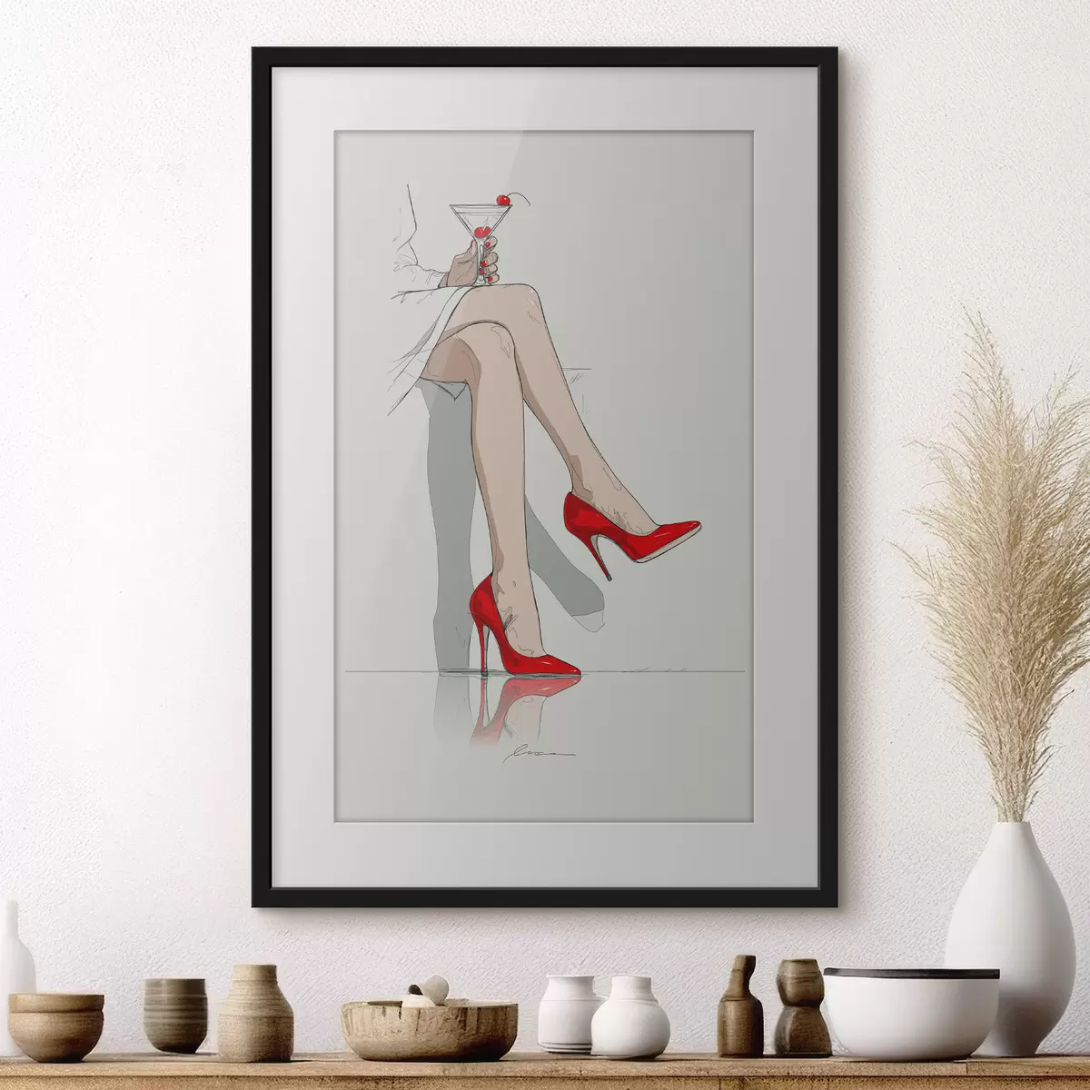 Poster Tacchi rossi e Martini f49325