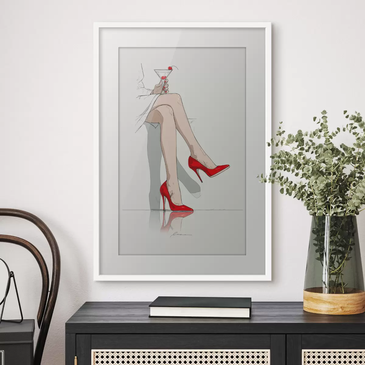 Poster Tacchi rossi e Martini f49325