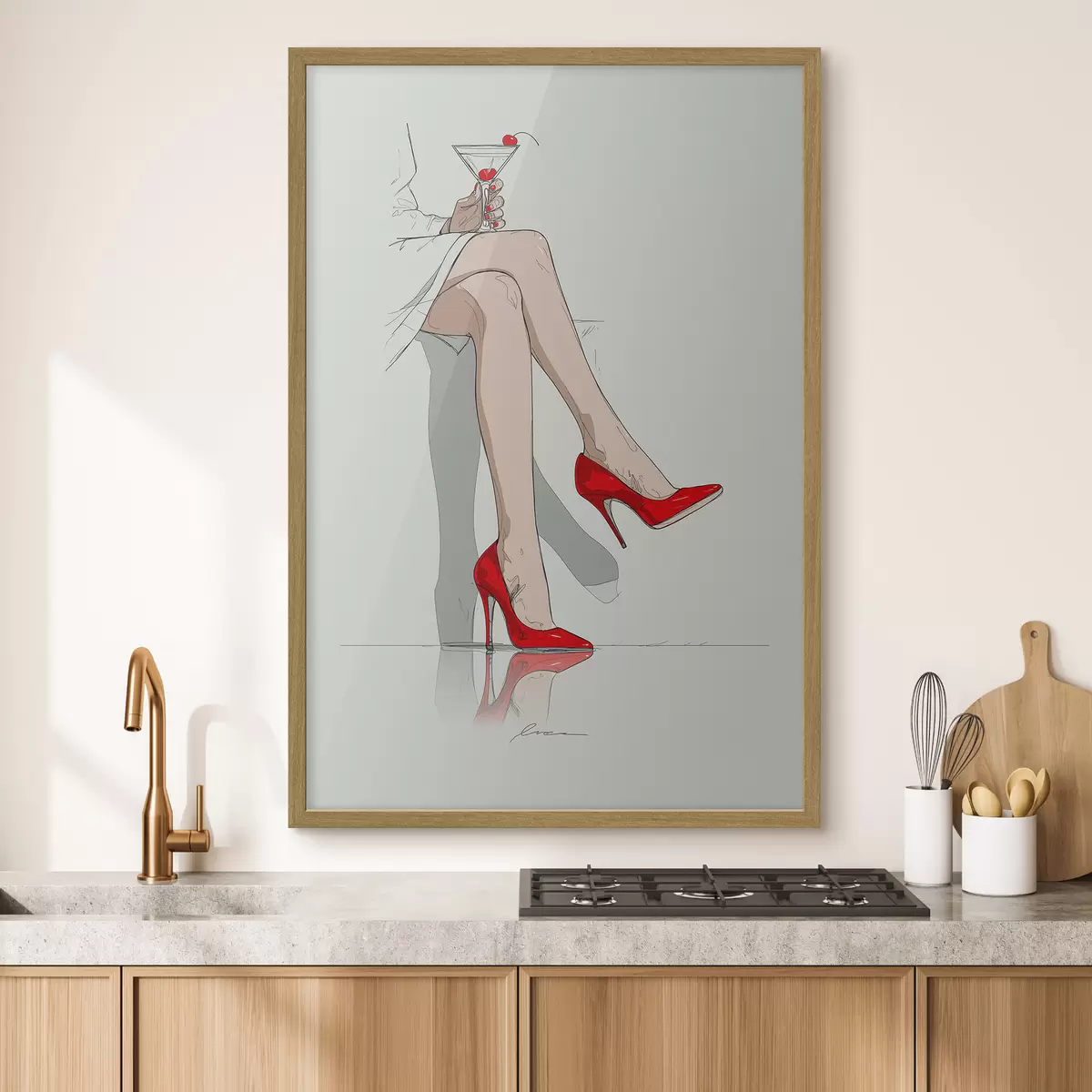 Poster Tacchi rossi e Martini f49325