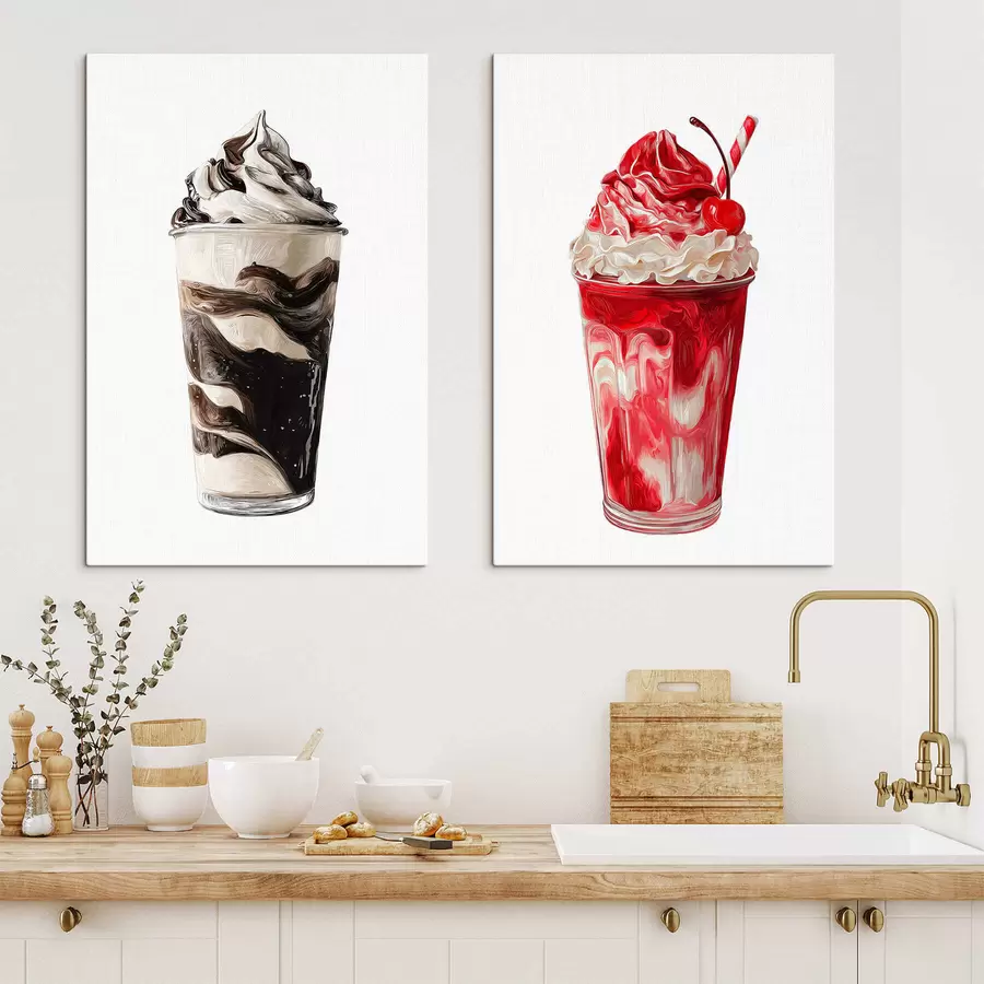 carta da parati Coppia di milkshake da dessert nr. m30504