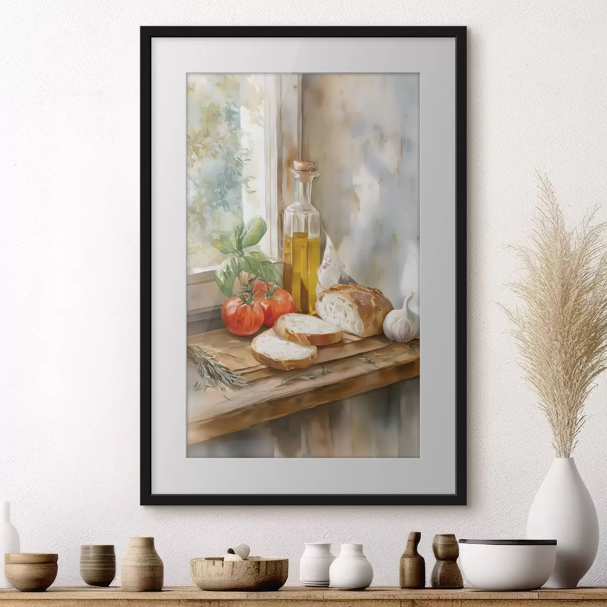 Poster Natura morta italiana in stile acquerello f49255