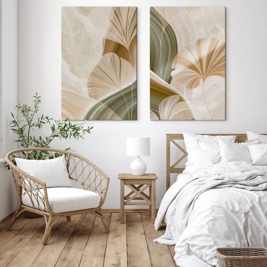 carta da parati Una composizione botanica con foglie delicate nr. m30467
