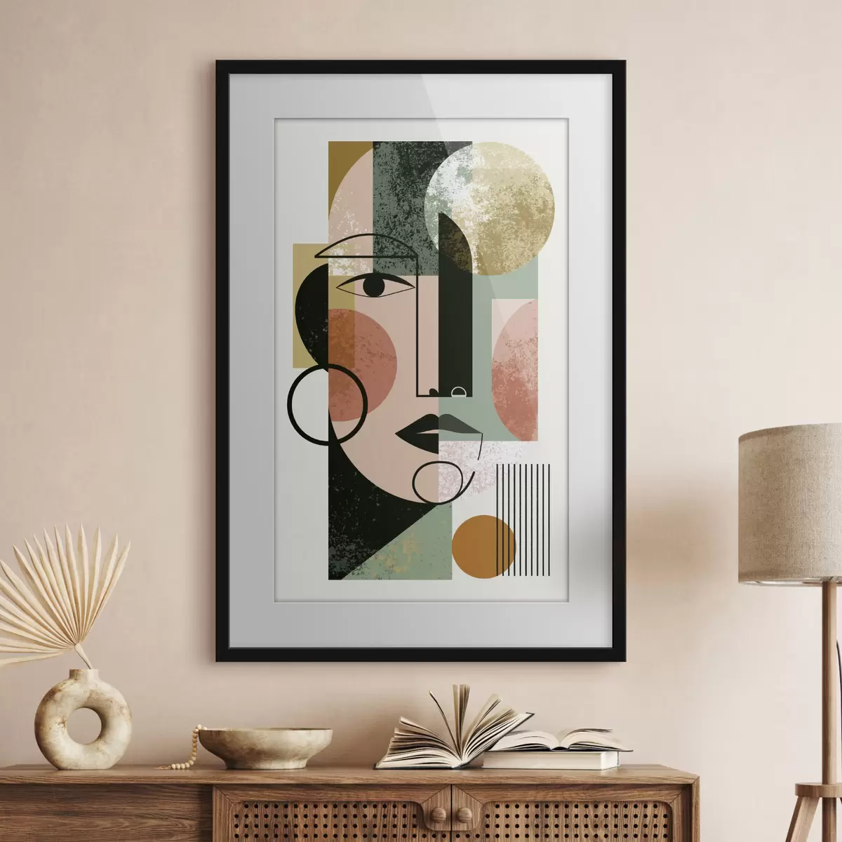 Poster Ritratto astratto con forme geometriche f49341