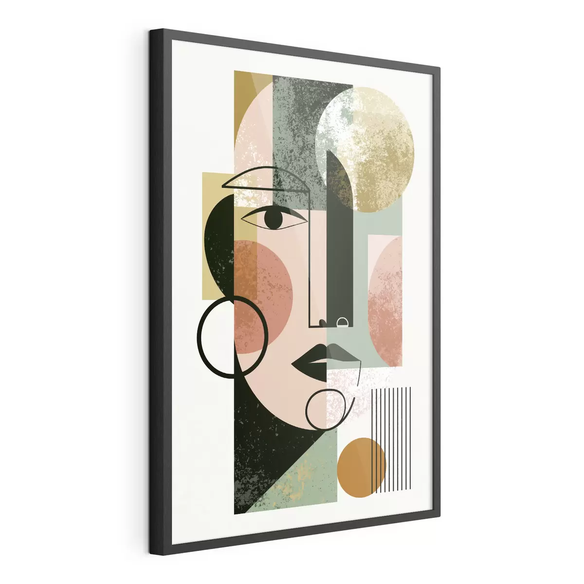 Poster Ritratto astratto con forme geometriche f49341