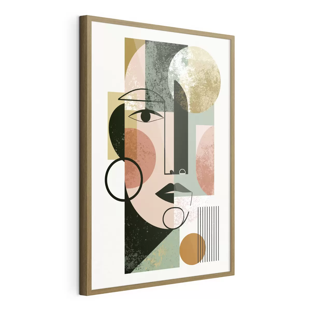 Poster Ritratto astratto con forme geometriche f49341